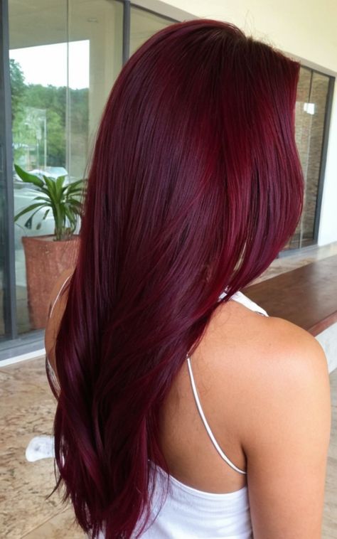 Cheveux rouges cerise vibrants pour un look audacieux