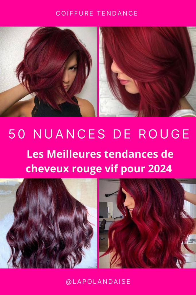 Cheveux rouges cerise vibrants pour un look audacieux