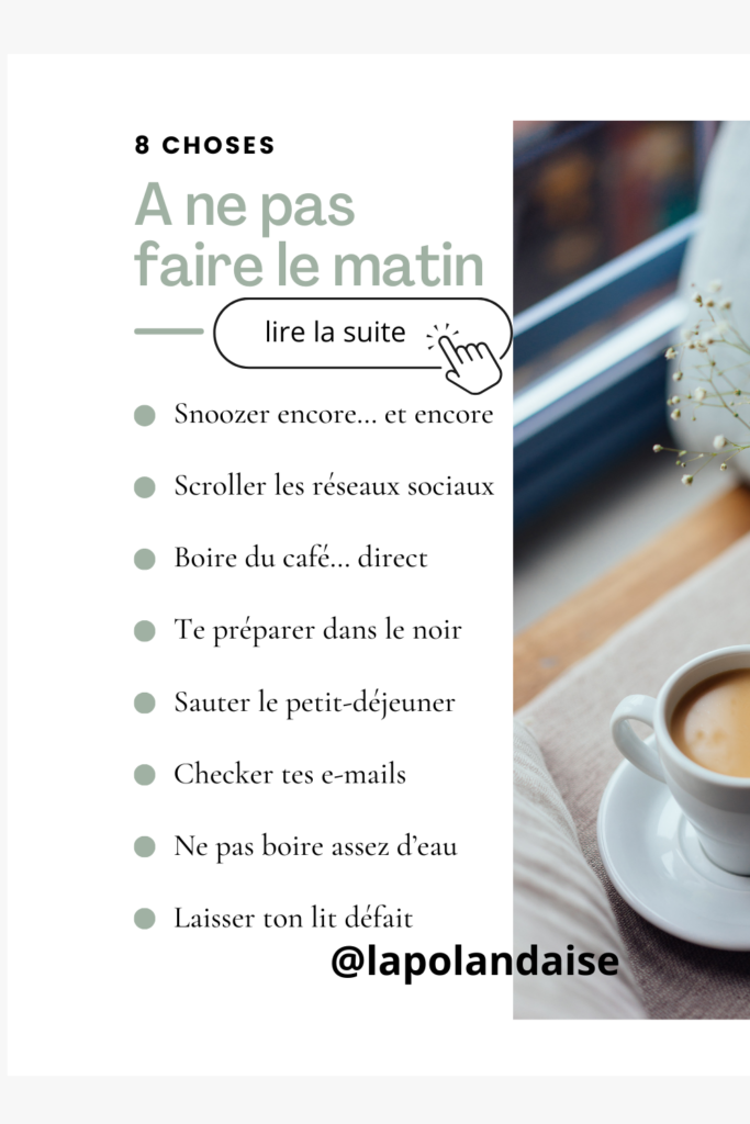 Routine du matin : 10 erreurs a ne pas faire 